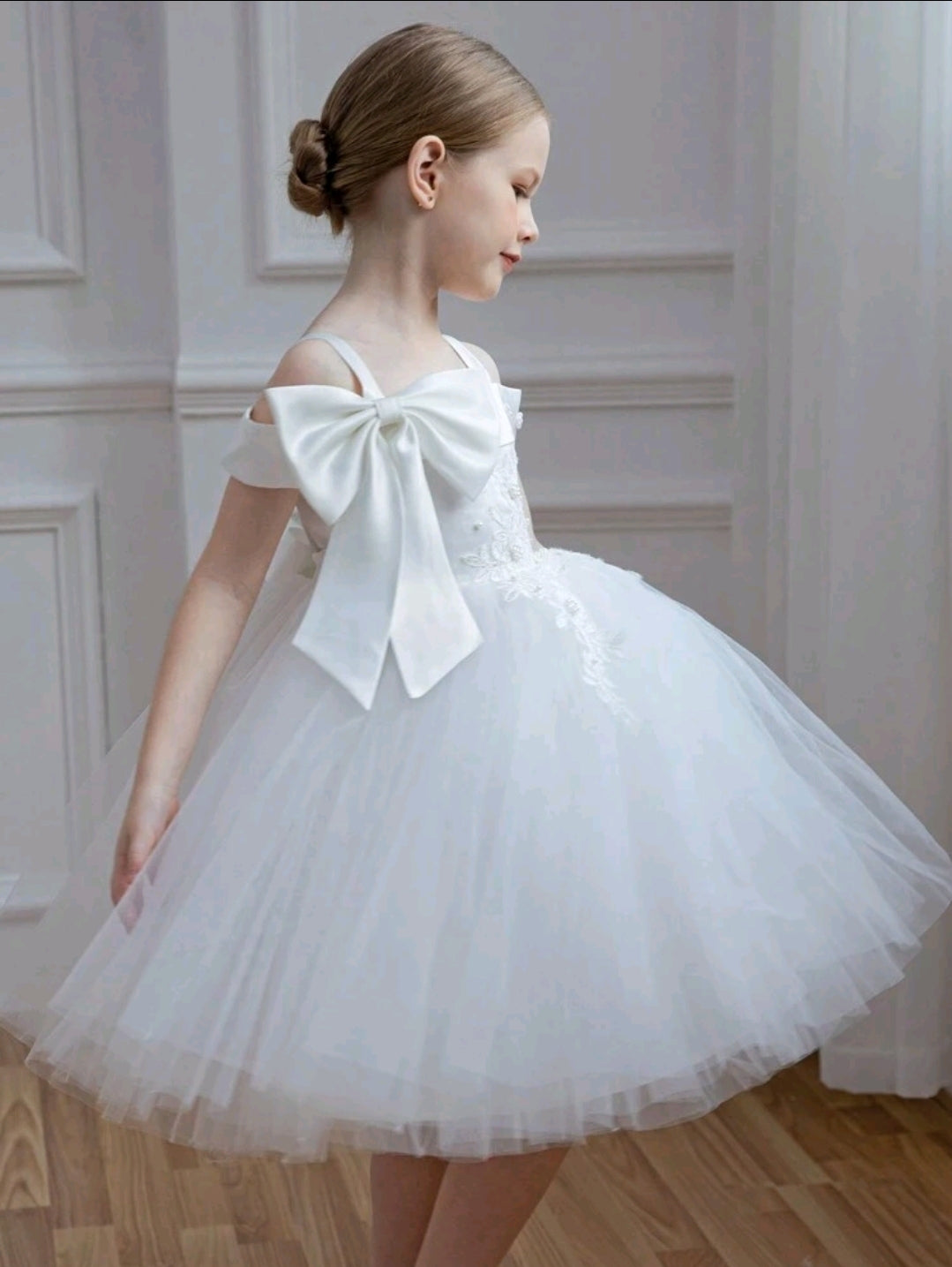 Floral Mesh Formal Princess Dress