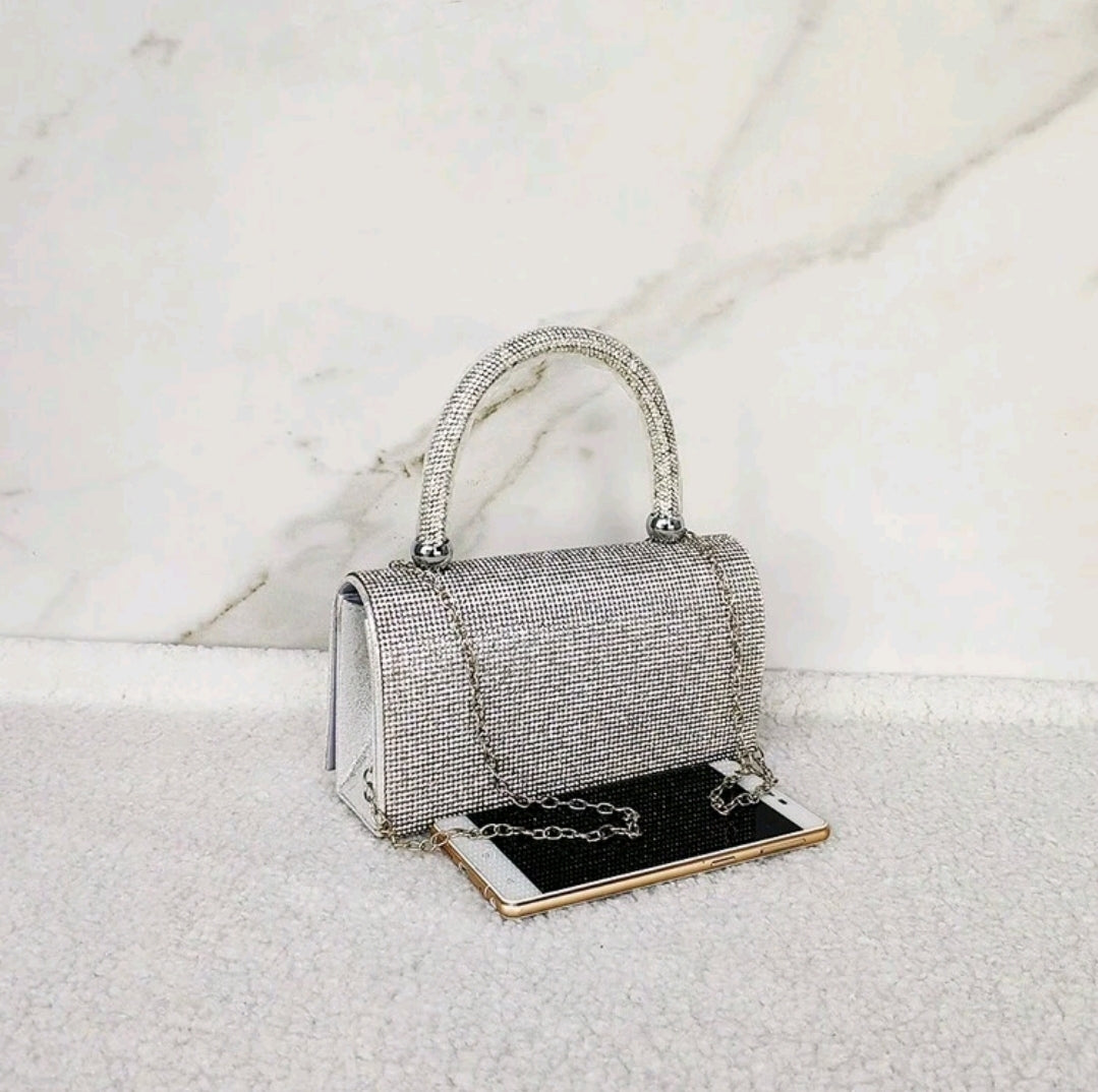 Rhinestone Evening Tote Bag