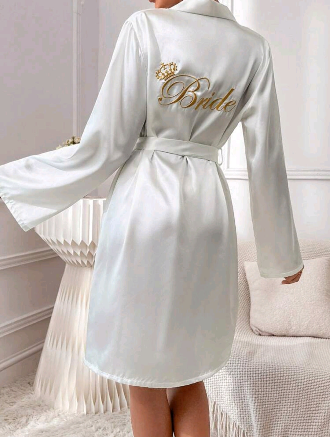 Bride Robe Robe Pin Up Shein Bride Royal Belted Robe