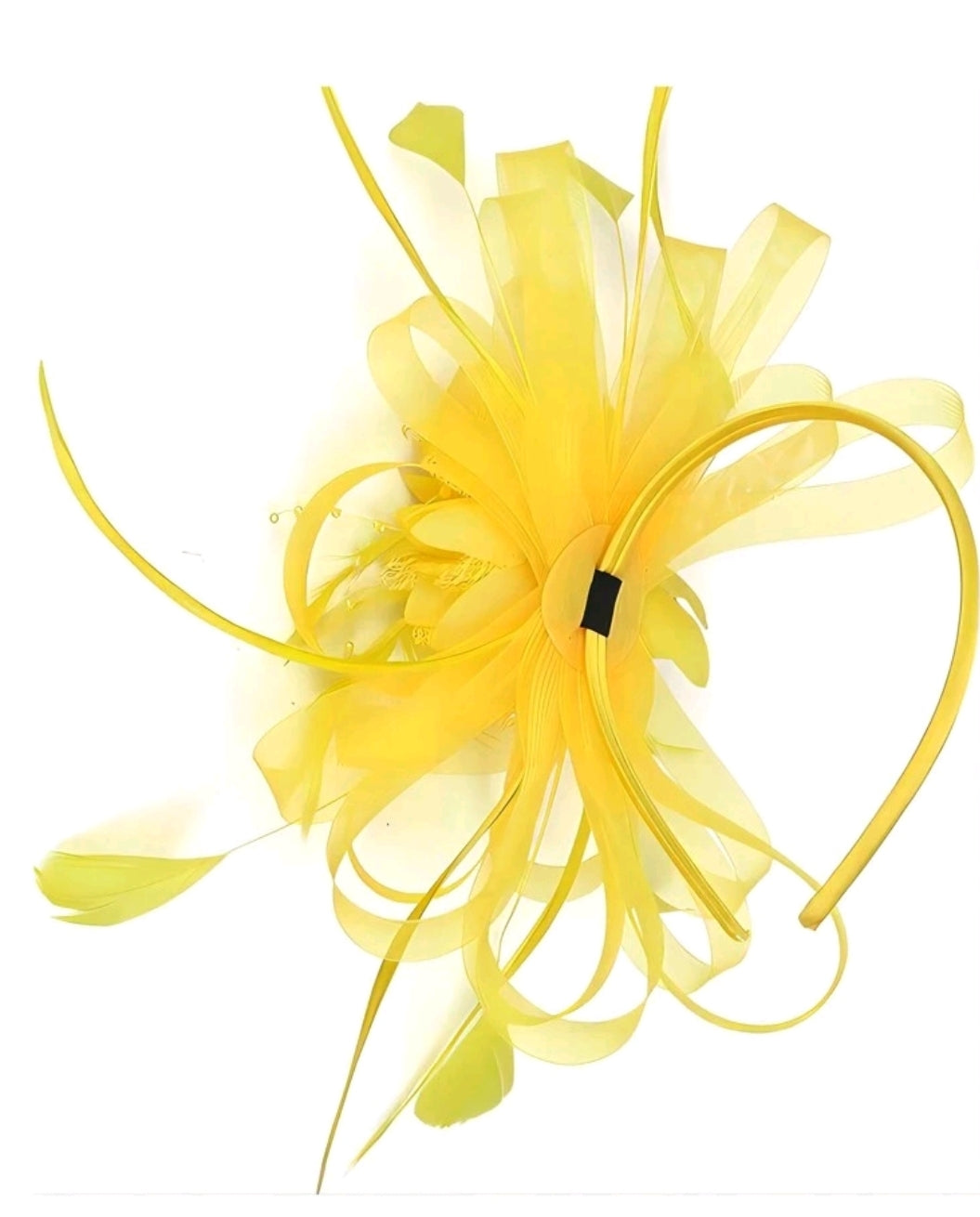 Flower Mesh Feathers Headband
