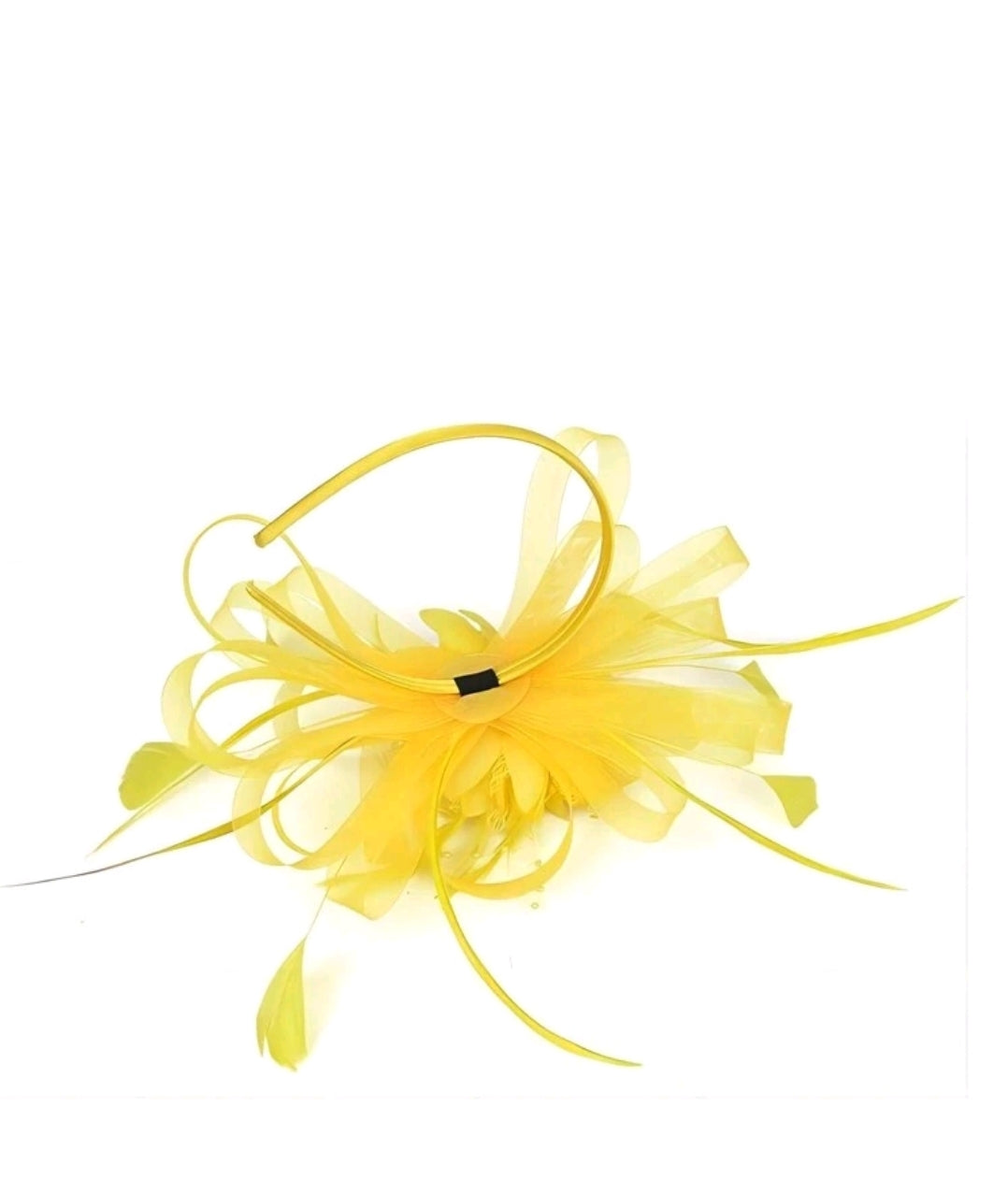 Flower Mesh Feathers Headband