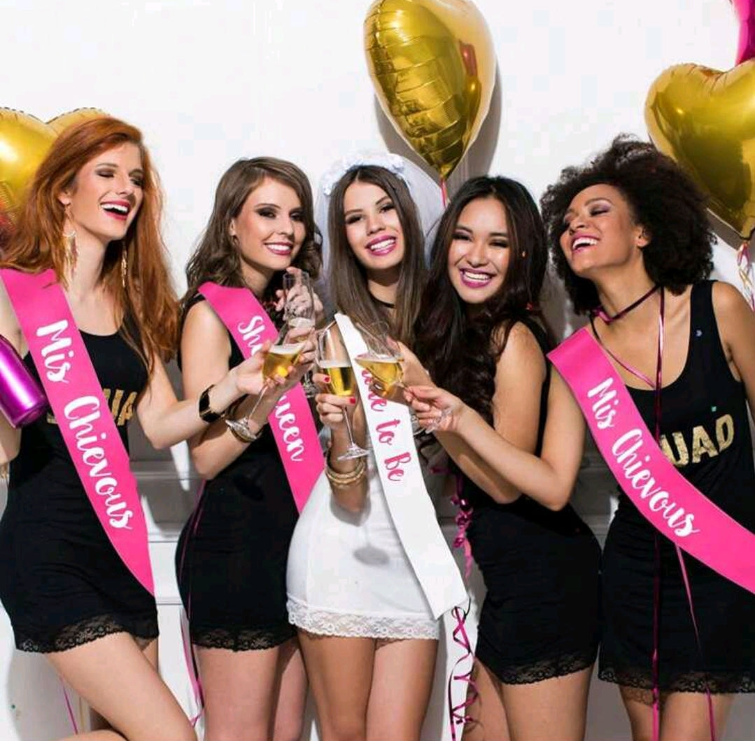 1Pcs Bachelorette Sash Hot Pink
