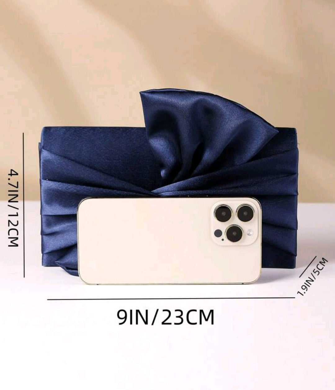 Satin Bow Fancy Clutch Bag