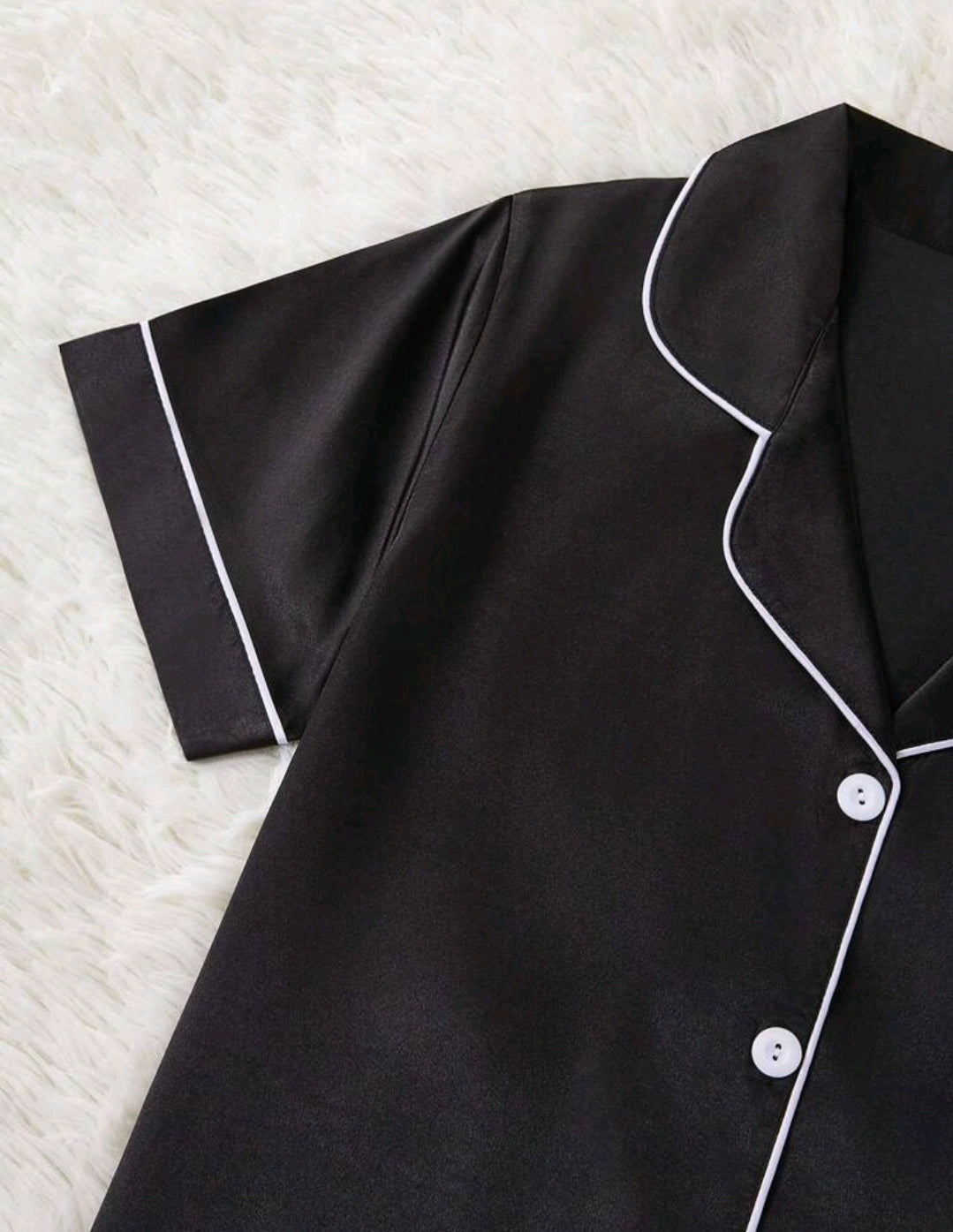 Bridesmaids Pajama Set Short Sleeve - Black