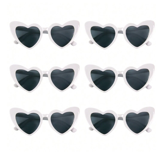 4 pairs Heart Shaped Glasses For Wedding Team