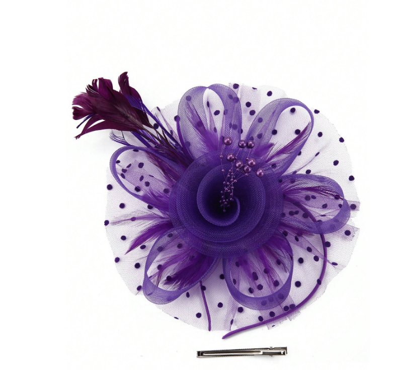 Purple Fascinator