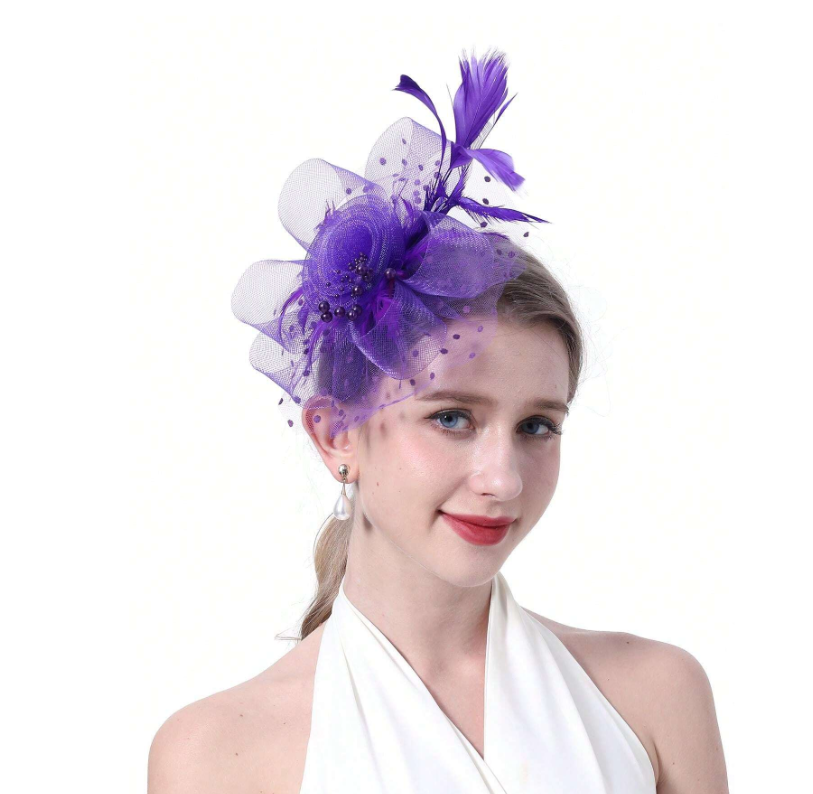 Purple Fascinator