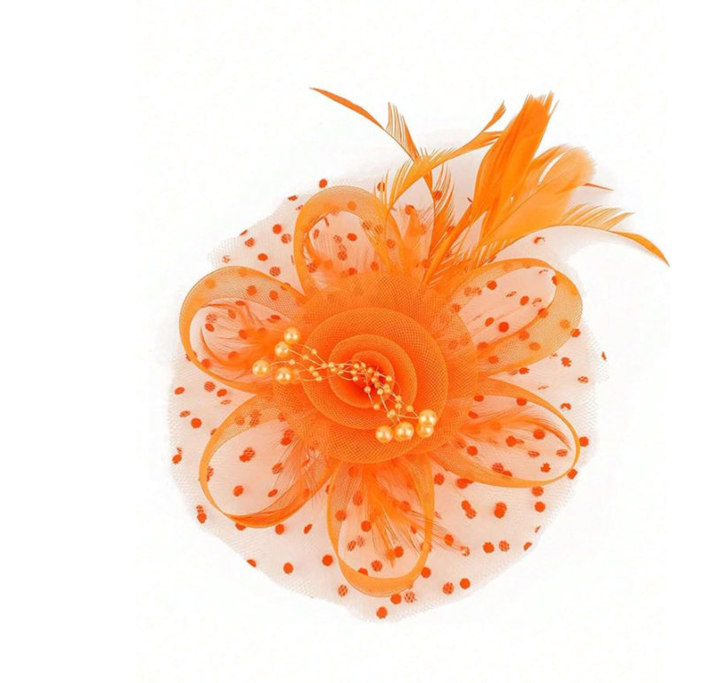 Orange Fascinator