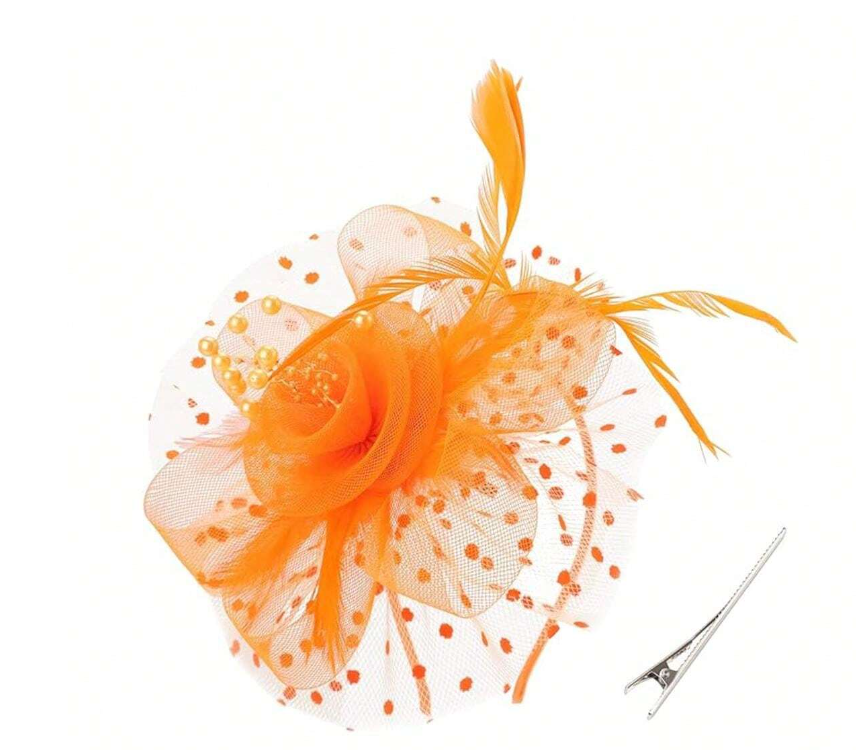 Orange Fascinator