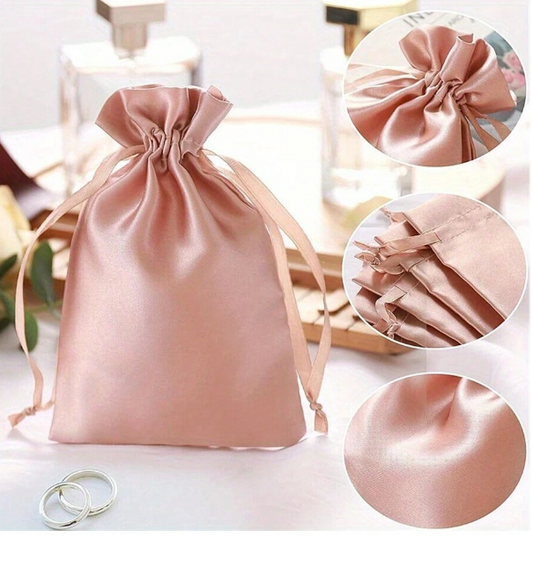 50pcs Faux Silk Satin Drawstring