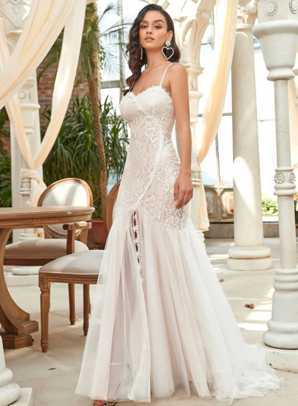 Tulle Mermaid Wedding Dress