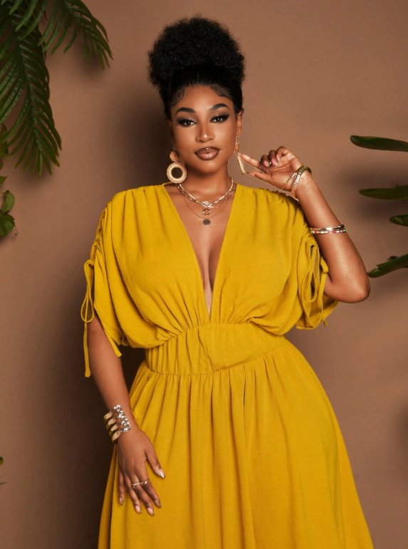 Plus Size Batwing Sleeve Dress