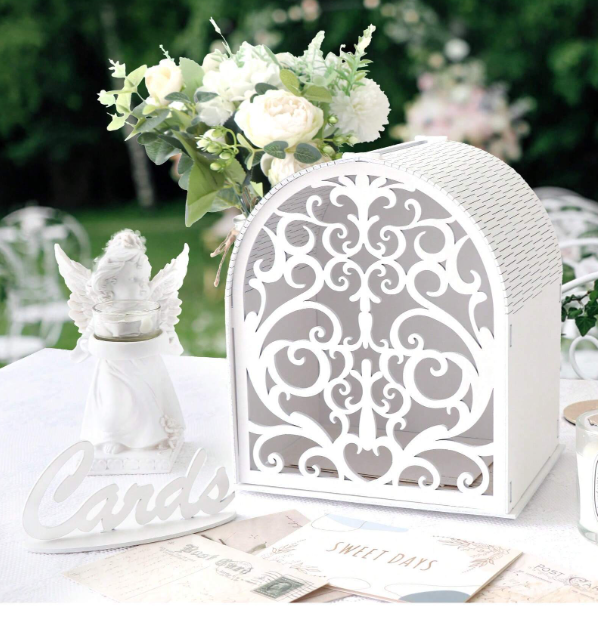 Wooden Arch Wedding Card Box With Slot