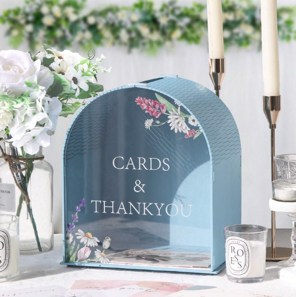 Wooden Arch Wedding Card Box With Slot