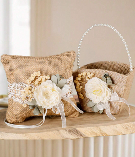 Flower Girl Basket & Ring Pillow