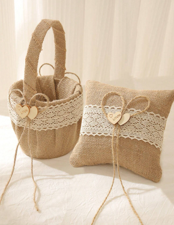 Flower Girl Basket & Ring Pillow
