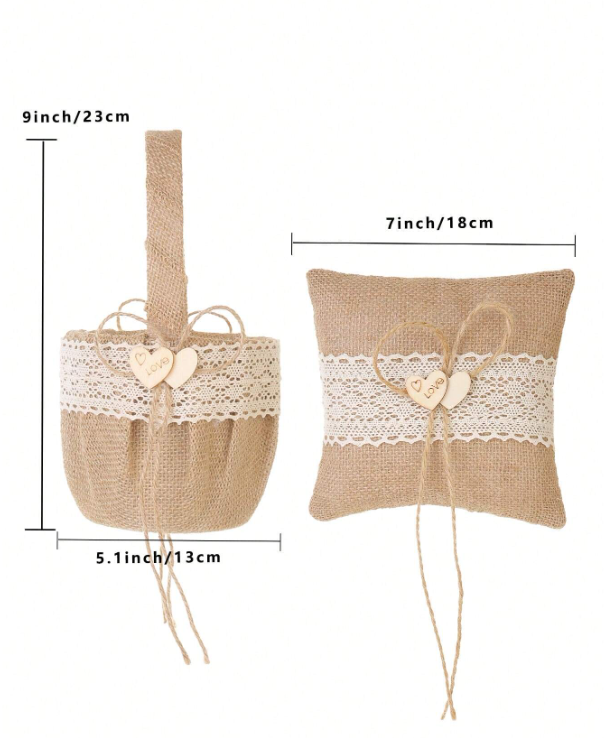 Flower Girl Basket & Ring Pillow