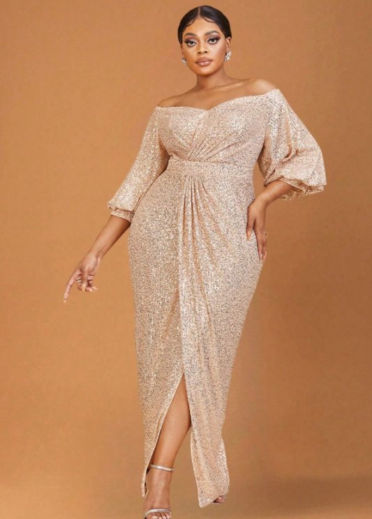 Wrap Sequin Dress