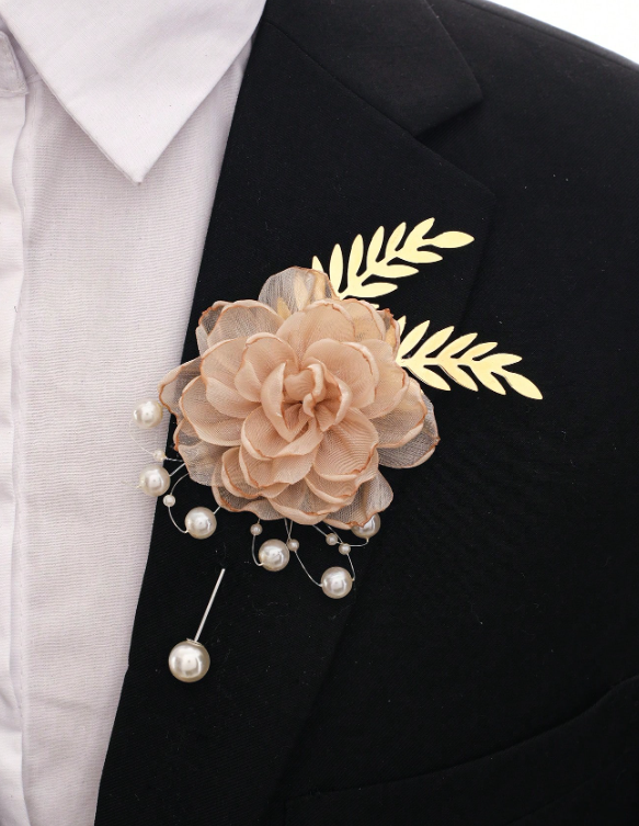 Corsage and Boutonniere Champaigne