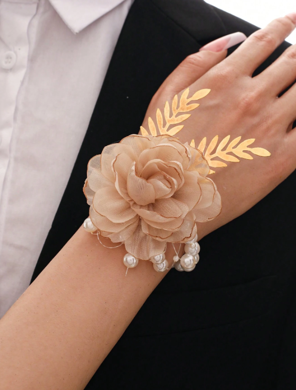 Corsage and Boutonniere Champaigne