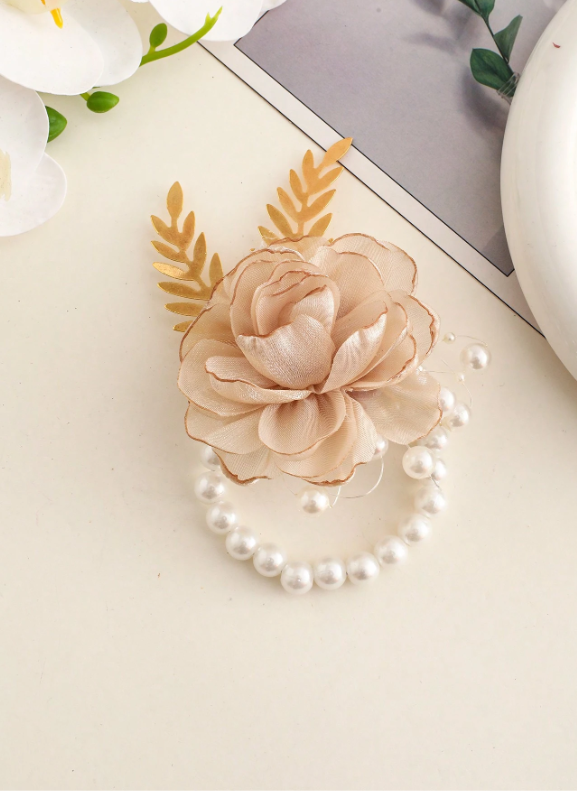 Corsage and Boutonniere Champaigne
