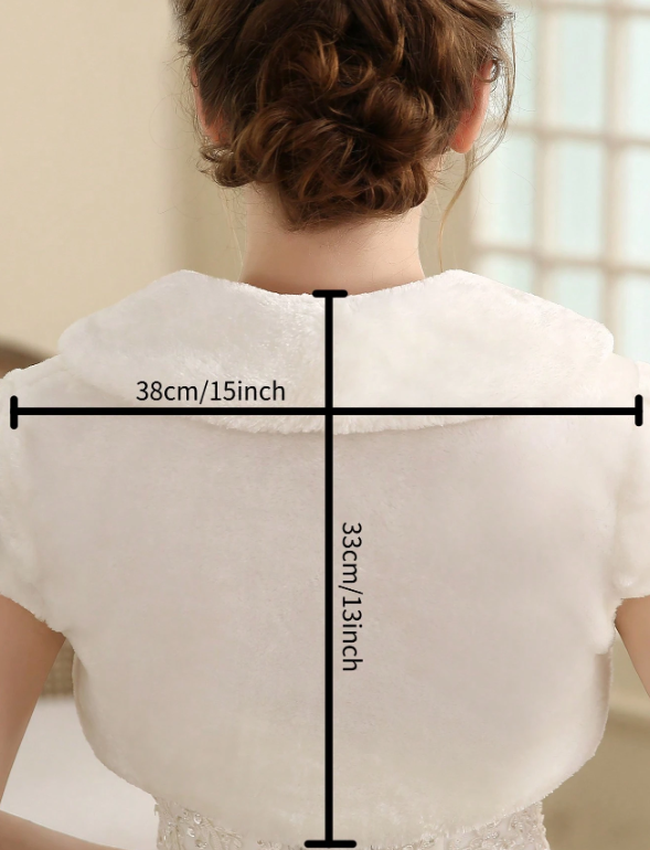 Fuzzy Bridal Bolero Jacket