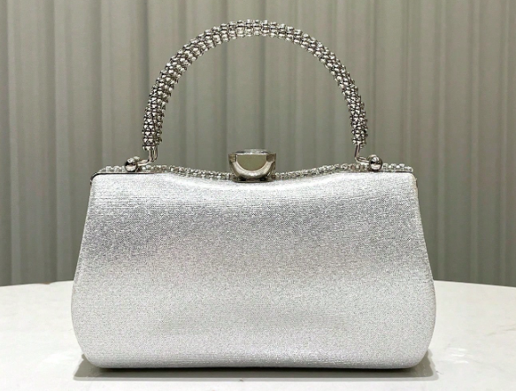 Glitter Tassel & Rhinestone Embellished Handbag