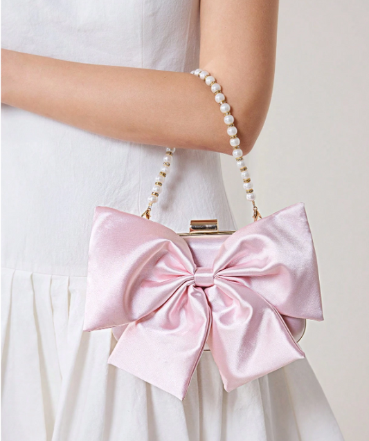MOTF PREMIUM  BOW DECOR EVENING CLUTCH