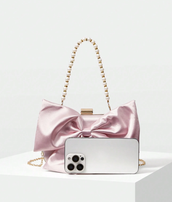 MOTF PREMIUM  BOW DECOR EVENING CLUTCH
