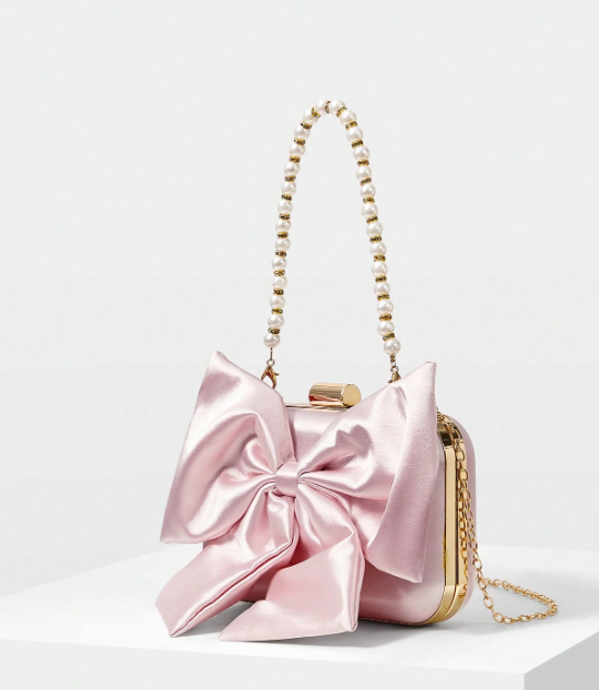 MOTF PREMIUM  BOW DECOR EVENING CLUTCH