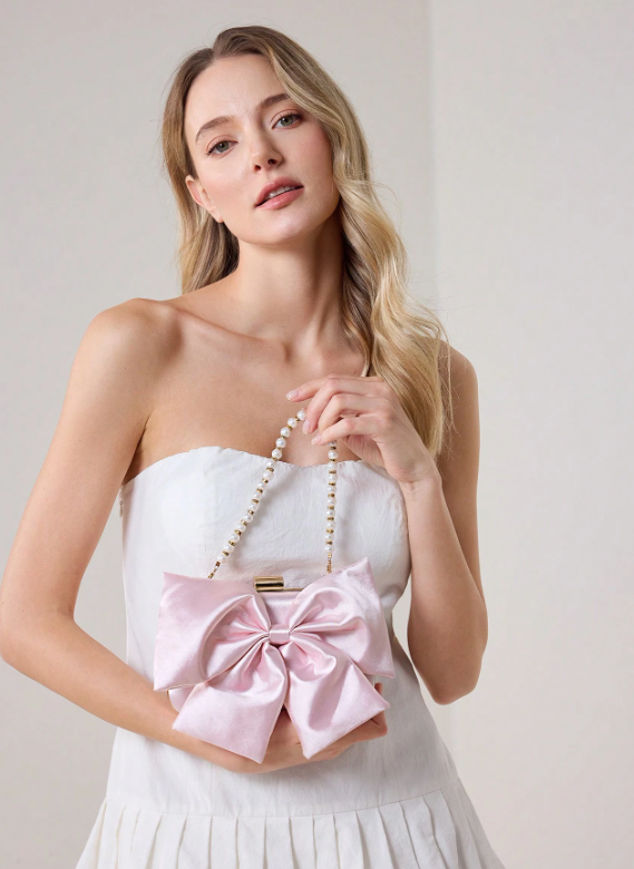 MOTF PREMIUM  BOW DECOR EVENING CLUTCH