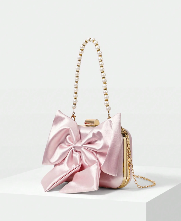 MOTF PREMIUM  BOW DECOR EVENING CLUTCH