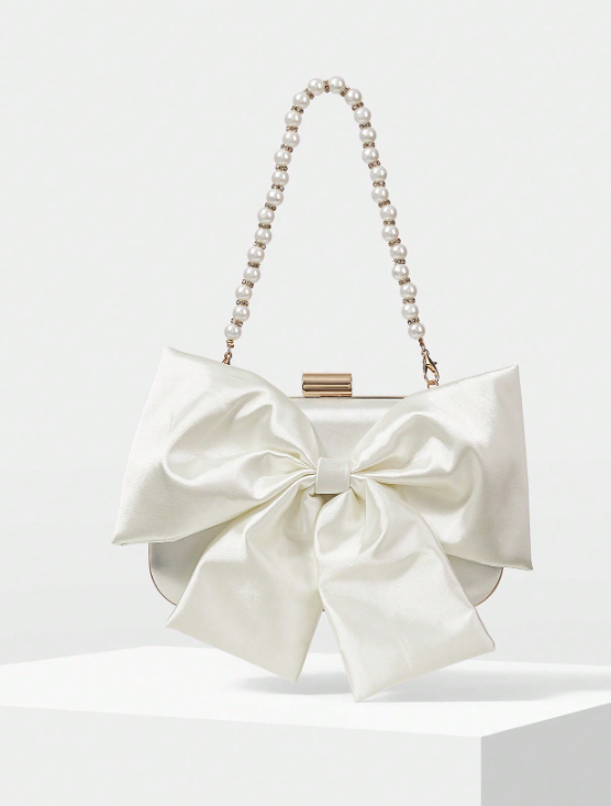 MOTF PREMIUM  BOW DECOR EVENING CLUTCH