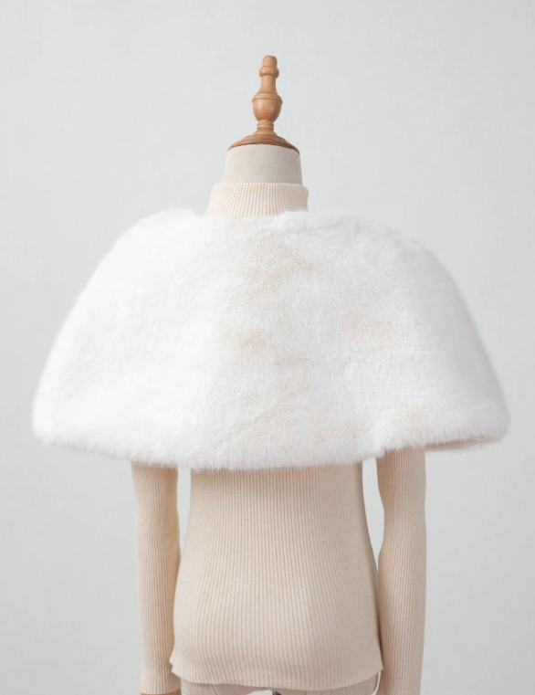 Versatile Faux Fur Shawl For Wedding Dress
