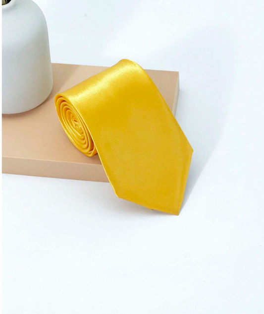 8CM Grosgrain Necktie - Yellow