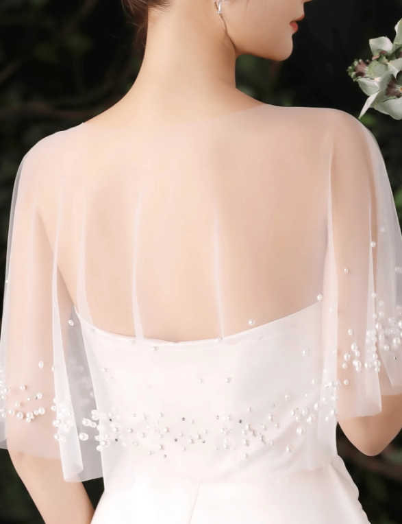 Bride Pearl-Studded Capelet