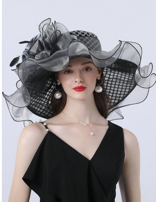 Organza Wedding Bridal Fascinator Hats Tea Party Dress Hat