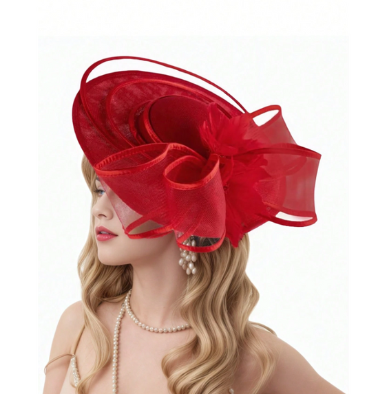 Sinamay Fascinator Hat For Women, Charming Tea Party Formal Hat