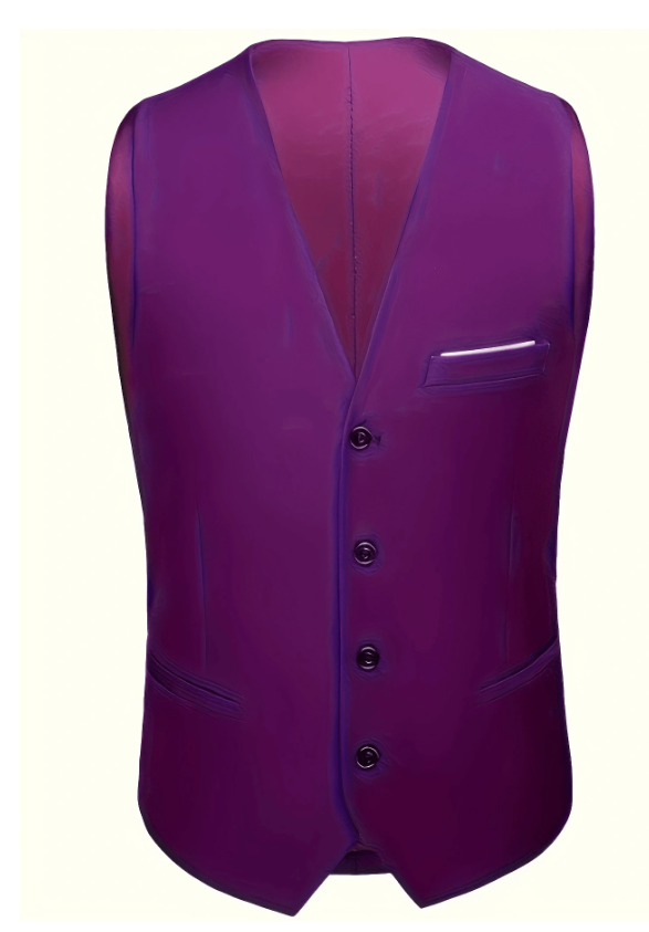 Men Slim 3 Pieces Tuxedo Prom Suit Purple