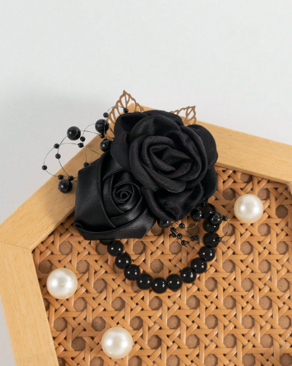 Black Wrist Corsage