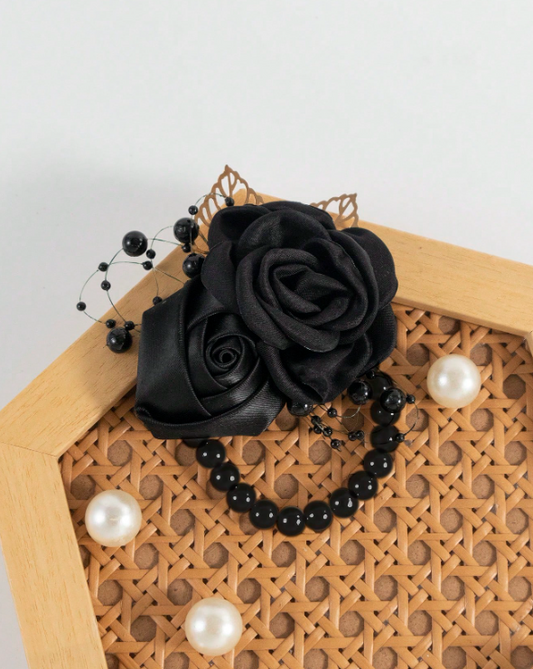 Black Wrist Corsage