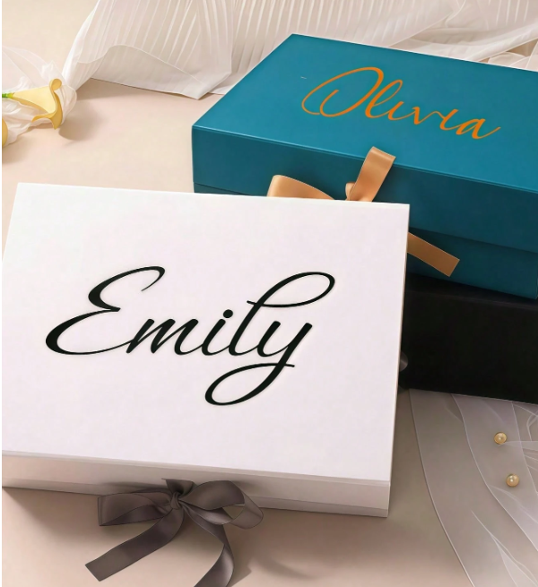 Personalized Magnetic Ribbon Bridal Team Proposal Box