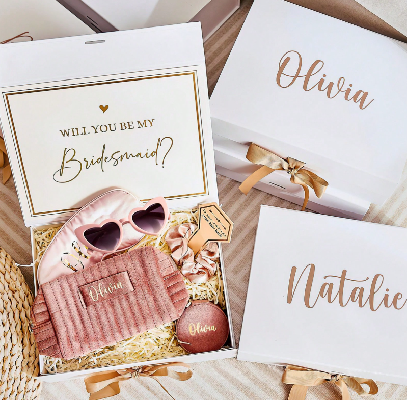 Personalised Gift Box (Jewellery Box & Velvet Cosmetic Bag)