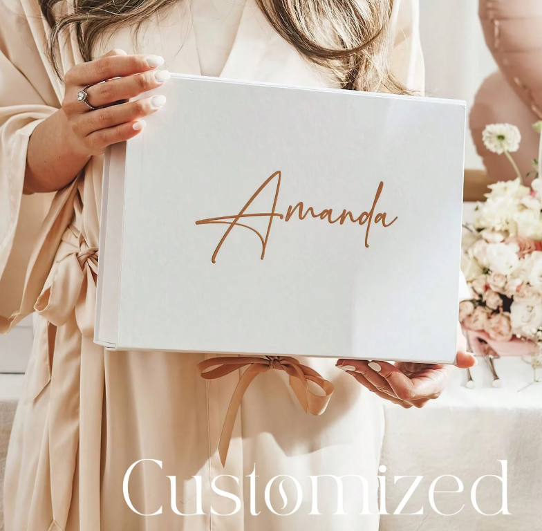Personalised Gift Box (Jewellery Box & Velvet Cosmetic Bag)