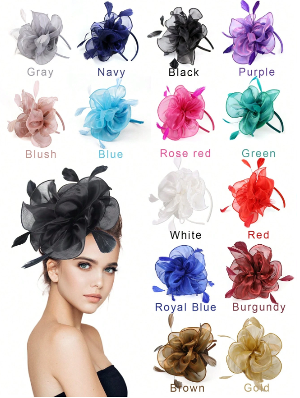 Tea Party Fascinator Royal Blue