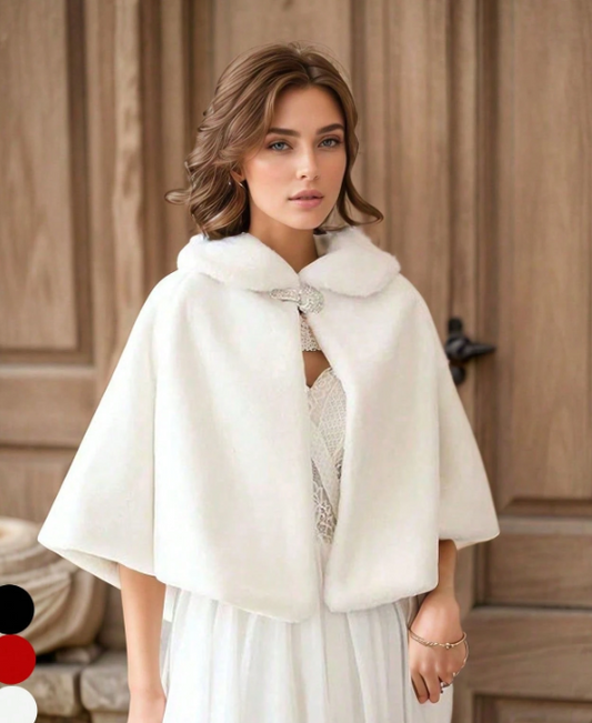 Minimalist & Versatile Fluffy Bridal Shawl