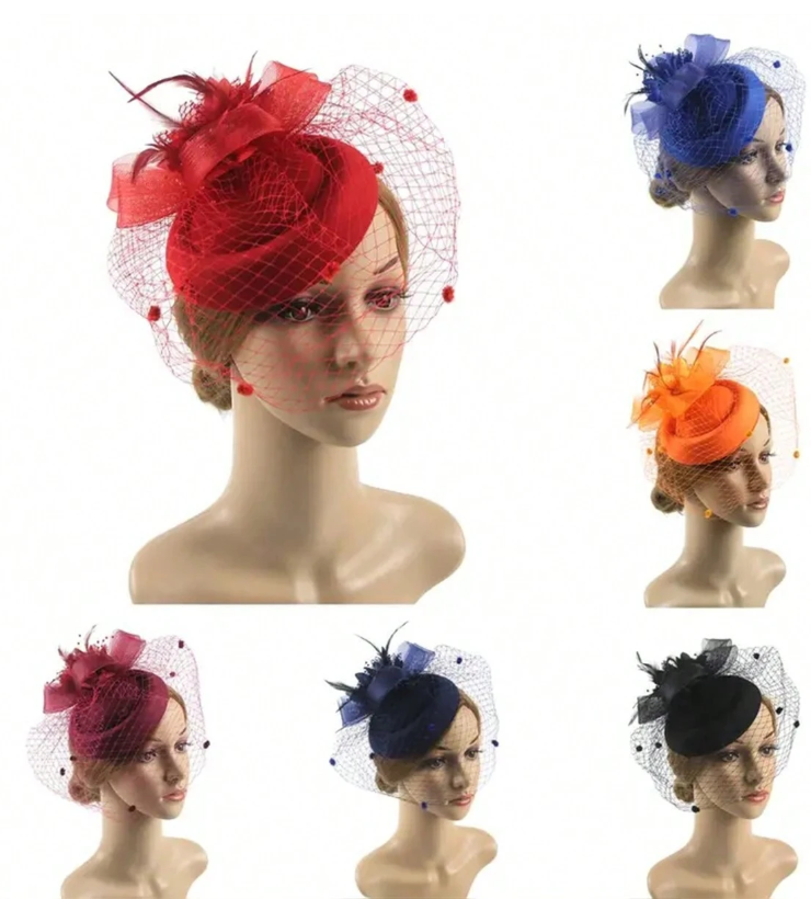Red Mini Fascinator
