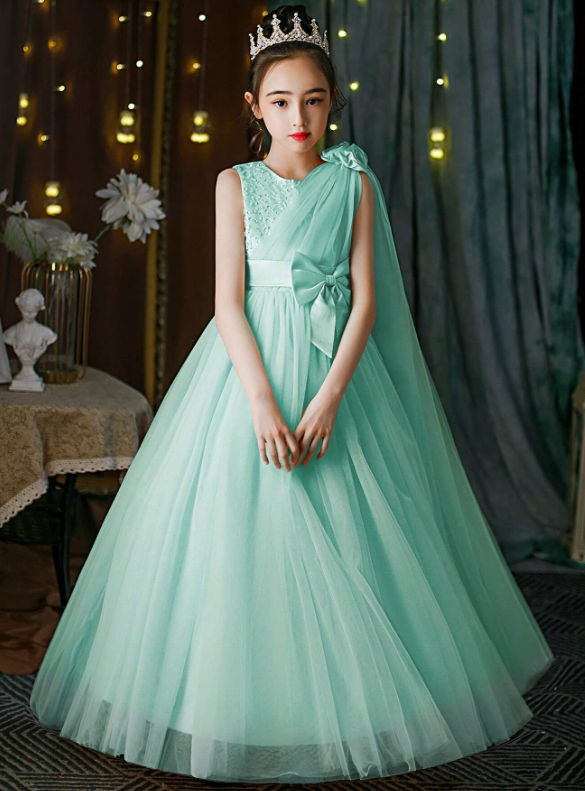 Tween Girl Tulle Bow Princess Dress