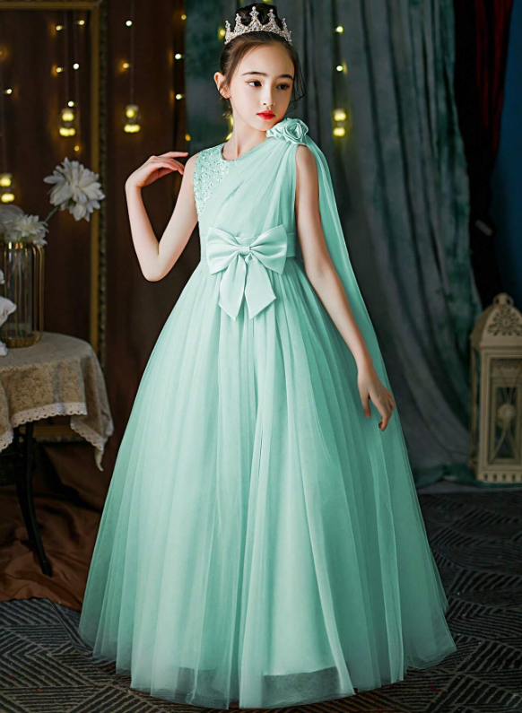 Tween Girl Tulle Bow Princess Dress