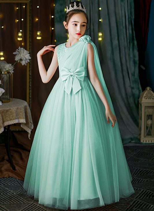 Tween Girl Tulle Bow Princess Dress